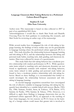 Language Classroom Risk-Taking