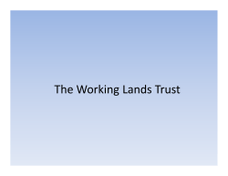 The Working Lands Trust - North Carolina Forestry Association