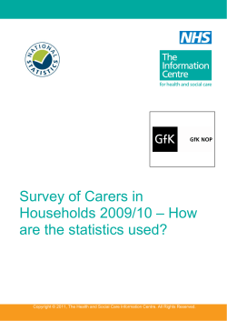 Users and Uses of Survey of Carers in Households