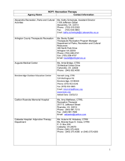 RCPT- Recreation Therapy