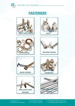 Bolts, screws, hex nuts, washers