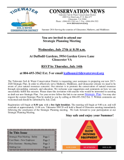 Summer 2016 - Tidewater Soil and Water Conservation District