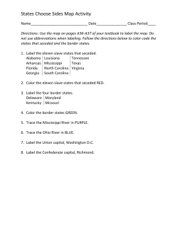 States Choose Sides Map Activity