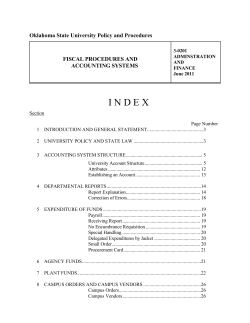 Fiscal Procedures and Accounting Systems