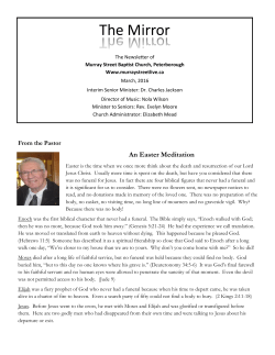 March 2016 - Murray Street Baptist Church