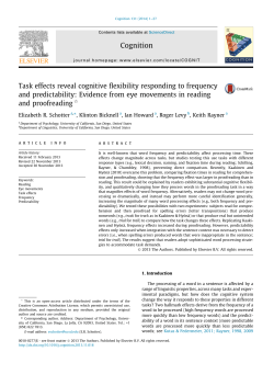 Task effects reveal cognitive flexibility responding to frequency and