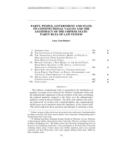 on constitutional values and the legitimacy of the