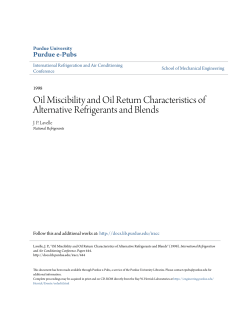 Oil Miscibility and Oil Return Characteristics of - Purdue e-Pubs