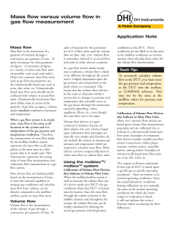 Mass flow versus volume flow in gas flow measurement