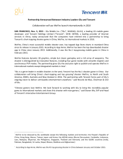 Partnership Announced Between Industry Leaders Glu and