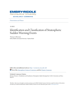 Identification and Classification of Stratospheric Sudden Warming