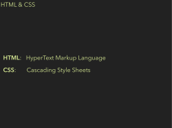 HTML - CS@Dartmouth