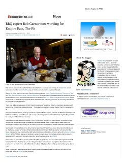 Mouthful - BBQ expert Bob Garner now working for Empire