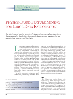 Physics-based feature mining for large data exploration