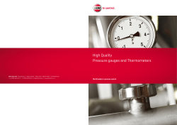 High Quality Pressure gauges and Thermometers