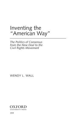 Inventing the "American Way"