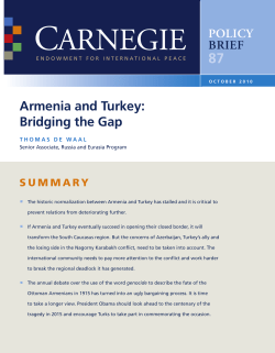Armenia and Turkey: Bridging the Gap