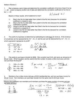 Midterm Review 4 Key