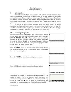 I. Introduction II. Entering an equation