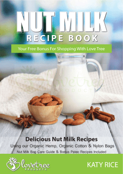 NUT MILK Recipes