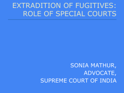 2. Extradition of Fugitives Role of Special Courts