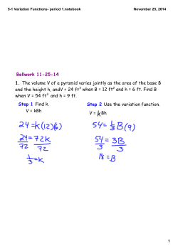5-1 Variation Functions Day 2