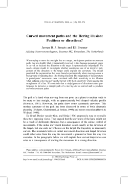 Curved movement paths and the Hering illusion: Positions or