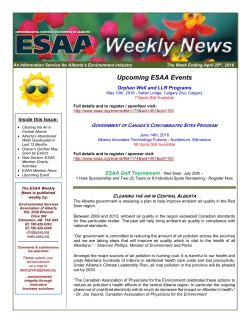 Upcoming ESAA Events