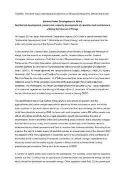 Electric Power Development in Africa Geothermal
