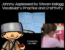 Johnny Appleseed by Steven Kellogg Vocabulary