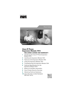 Cisco Unified IP Phone Expansion Module 7914 Phone Guide