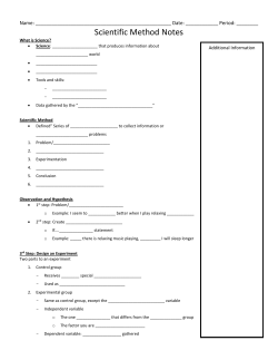 Scientific Method Notes