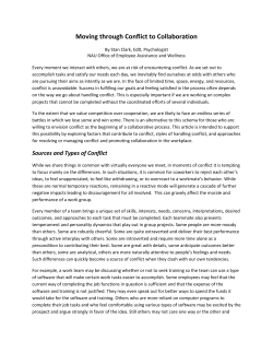 Moving through Conflict to Collaboration