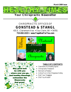 Gonstead, Stangl and Arkowski Chiropractic Offices and Massage