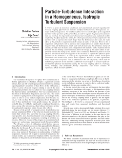 Particle-Turbulence Interaction in a Homogeneous, Isotropic