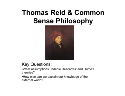 Reid on Common Sense