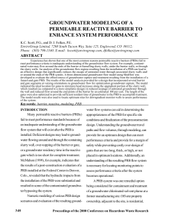 groundwater modeling of a permeable reactive barrier to enhance