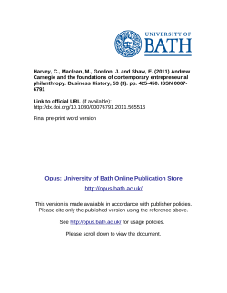 Andrew Carnegie and the foundations of contemporary