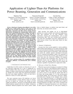 Application of Lighter-Than-Air Platforms for Power Beaming