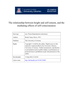 The relationship between height and self-esteem, and