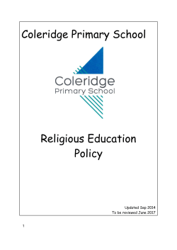 Coleridge Primary School Religious Education Policy