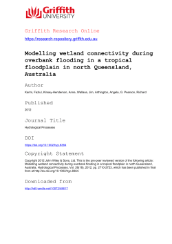 Modelling wetland connectivity during overbank flooding in a