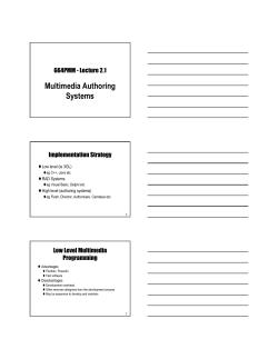 Multimedia Authoring Systems