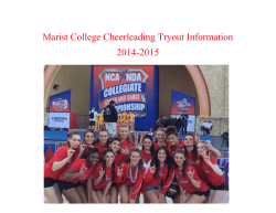 Marist College Cheerleading Tryout Information 2014-2015