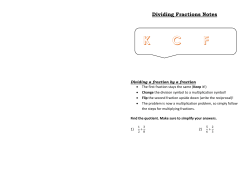 Dividing Fractions Notes