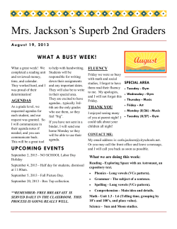 Mrs. Jackson`s Superb 2nd Graders