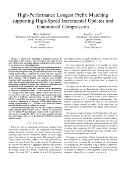 High-Performance Longest Prefix Matching supporting High