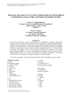 methane solubility in water under hydrate equilibrium conditions