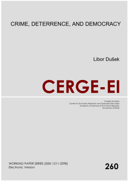 crime, deterrence, and democracy - Cerge-Ei