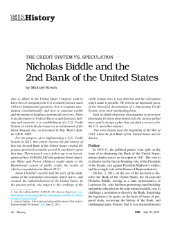 Nicholas Biddle and the 2nd Bank of the United States